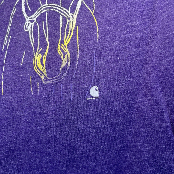 Carhartt Kids Long Sleeve Shirt Girls Toddler Size 4T Horse Purple - Picture 4 of 14